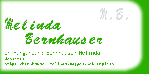 melinda bernhauser business card